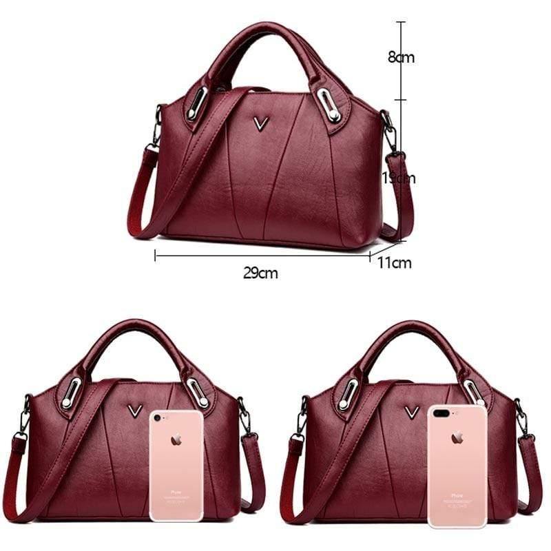 Women Leather Messenger Bags Vintage Sac A Main Crossbody Bags For Women Leather Shoulder Bag