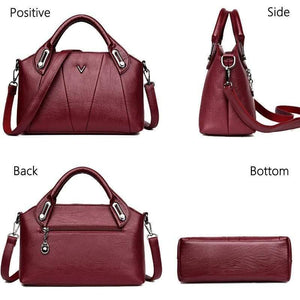 Women Leather Messenger Bags Vintage Sac A Main Crossbody Bags For Women Leather Shoulder Bag