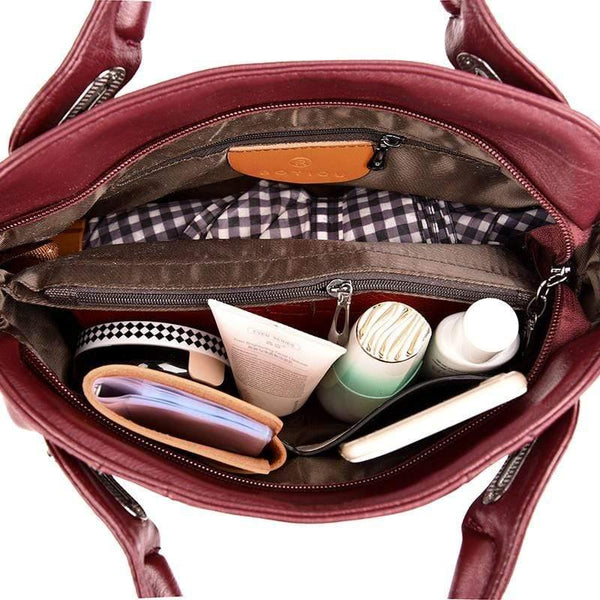 Women Leather Messenger Bags Vintage Sac A Main Crossbody Bags For Women Leather Shoulder Bag