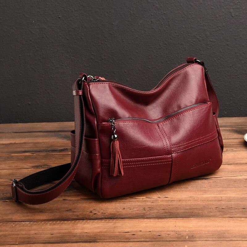 Women Leather Top-handle Bags Handbags Women Famous Brands Female Casual Shoulder Bag