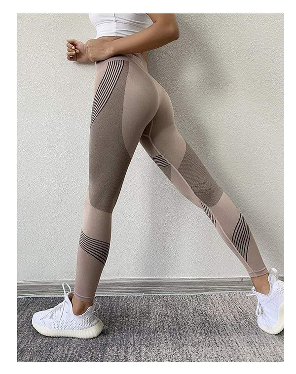 Planet Gates Women Leggings High Waist Peach Hips Gym Leggings Quick-drying Sports Stretch Fitness Pants
