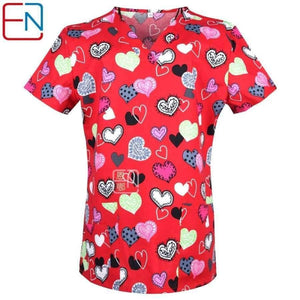 Planet Gates Women Medical Scrub Tops Medical With V Neck 100% Cotton Medical Uniforms Surgical Scrubs Top Designs In Hennar