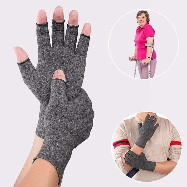 Planet Gates Women Men Arthritis Compression Gloves Fingerless Joint Pain Relief Rheumatoid Osteoarthritis Hand Wrist Support Therapy Mittens