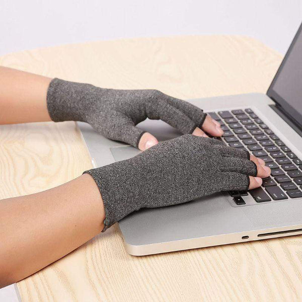 Planet Gates Women Men Arthritis Compression Gloves Fingerless Joint Pain Relief Rheumatoid Osteoarthritis Hand Wrist Support Therapy Mittens