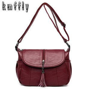 Women Messenger Shoulder Bag Sheepskin Leather Bags High Quality Small Crossbody Bags Casual