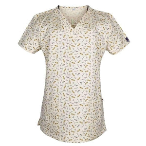 Planet Gates Women Nurse Uniform Medical Clothing Tops Cartoon Doctor Veterinary Dentist Scrub Cotton Hospital Lab Clinic Wear Women T-shirt