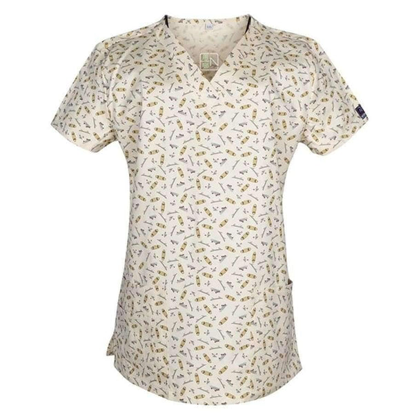 Planet Gates Women Nurse Uniform Medical Clothing Tops Cartoon Doctor Veterinary Dentist Scrub Cotton Hospital Lab Clinic Wear Women T-shirt