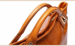 Planet Gates Women Oil Wax Leather Designer Handbags High Quality Shoulder Bags Ladies Handbags Fashion brand PU leather women bags WLHB1398