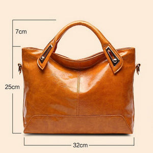 Planet Gates Women Oil Wax Leather Designer Handbags High Quality Shoulder Bags Ladies Handbags Fashion brand PU leather women bags WLHB1398