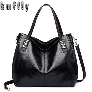Women Oil Wax Leather Designer Handbags High Quality Shoulder Bags Ladies PU Leather Women Bags