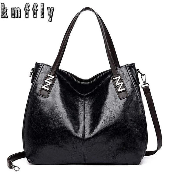Women Oil Wax Leather Designer Handbags High Quality Shoulder Bags Ladies PU Leather Women Bags