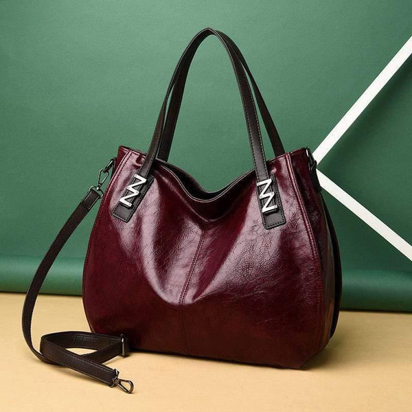 Women Oil Wax Leather Designer Handbags High Quality Shoulder Bags Ladies PU Leather Women Bags