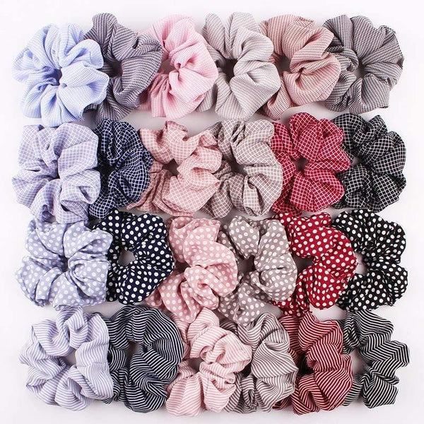 Women Printed Scrunchie Elastic Hair Bands For Girls Ponytail Holder Rubber Band Hair Rope Head Wear Hair Accessories