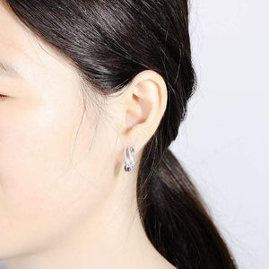 Planet Gates Women Pure 925 Sterling Silver Stud Earrings Silver White CZ серьги женские brincos Fashion Jewelry