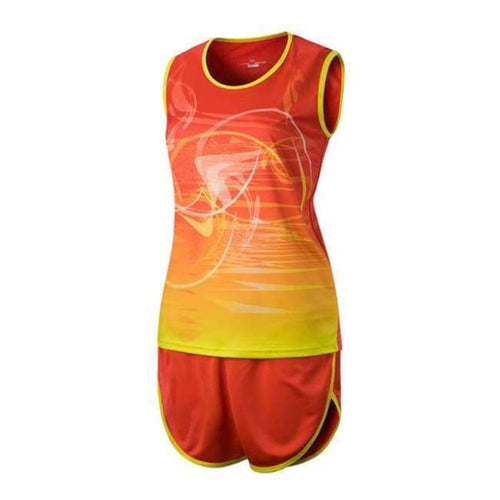 Planet Gates women red set / L Women  Soccer Jerseys Set Marathon Vest+Shorts Racing clothing Track and field Clothing Jogging Running Sets kit Uniform
