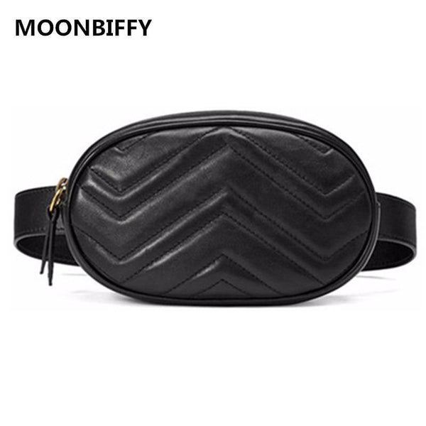 Planet Gates Women rivets Waist Fanny Pack bags luxury brand fashion velvet leather chest belt handbag red black  high quality