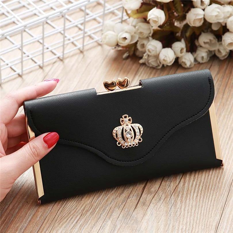 Planet Gates Women's Fashion Leather Wallet Women's Handbag Women's Long Wallets Clutch Money Bag Ladies' Card Holder A30