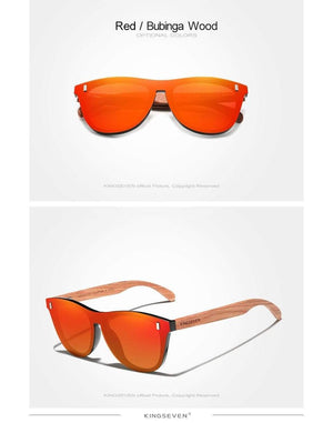 Planet Gates Women's Glasses Natural Bubinga Wooden Sunglasses Men Polarized Fashion Sun Glasses Original Wood Oculos de sol