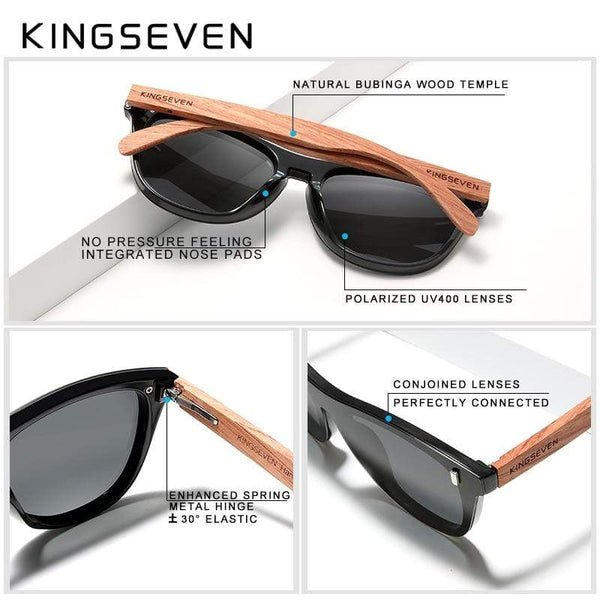 Planet Gates Women's Glasses Natural Bubinga Wooden Sunglasses Men Polarized Fashion Sun Glasses Original Wood Oculos de sol