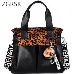 Planet Gates Women's Handbags Famous Fashion Brand Leopard Print Shoulder Bags Ladies Totes Simple Tassel Women Messenger Bag Female