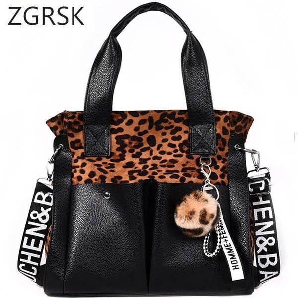 Planet Gates Women's Handbags Famous Fashion Brand Leopard Print Shoulder Bags Ladies Totes Simple Tassel Women Messenger Bag Female