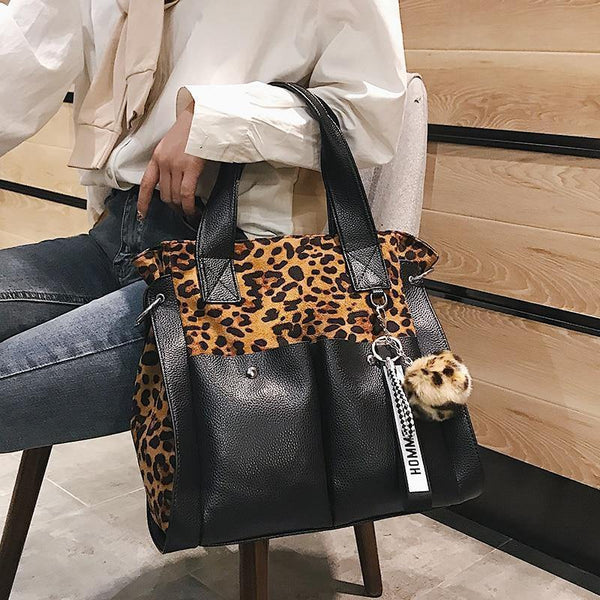 Planet Gates Women's Handbags Famous Fashion Brand Leopard Print Shoulder Bags Ladies Totes Simple Tassel Women Messenger Bag Female