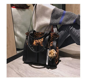 Planet Gates Women's Handbags Famous Fashion Brand Leopard Print Shoulder Bags Ladies Totes Simple Tassel Women Messenger Bag Female