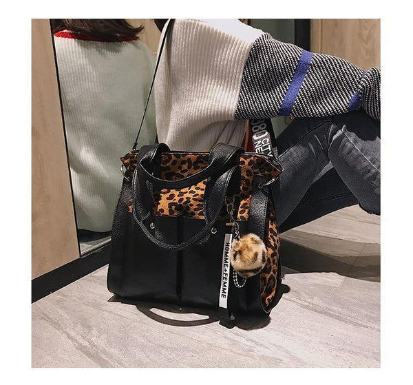 Planet Gates Women's Handbags Famous Fashion Brand Leopard Print Shoulder Bags Ladies Totes Simple Tassel Women Messenger Bag Female