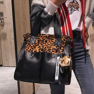 Planet Gates Women's Handbags Famous Fashion Brand Leopard Print Shoulder Bags Ladies Totes Simple Tassel Women Messenger Bag Female