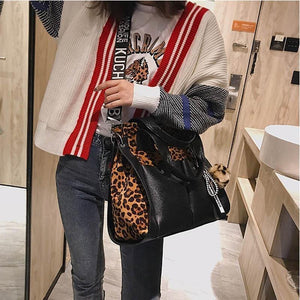 Planet Gates Women's Handbags Famous Fashion Brand Leopard Print Shoulder Bags Ladies Totes Simple Tassel Women Messenger Bag Female