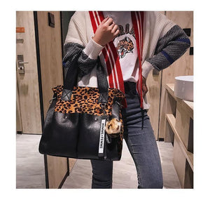 Planet Gates Women's Handbags Famous Fashion Brand Leopard Print Shoulder Bags Ladies Totes Simple Tassel Women Messenger Bag Female