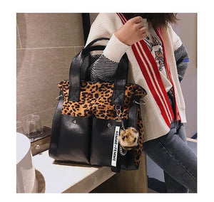 Planet Gates Women's Handbags Famous Fashion Brand Leopard Print Shoulder Bags Ladies Totes Simple Tassel Women Messenger Bag Female