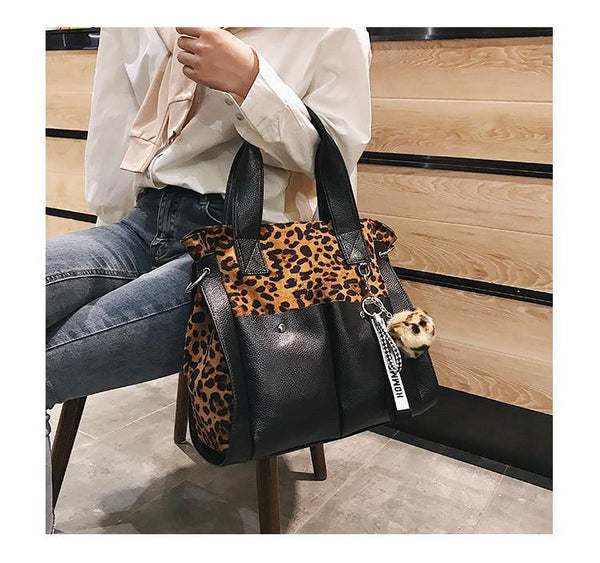 Planet Gates Women's Handbags Famous Fashion Brand Leopard Print Shoulder Bags Ladies Totes Simple Tassel Women Messenger Bag Female
