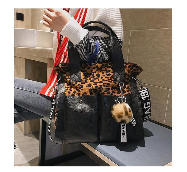 Planet Gates Women's Handbags Famous Fashion Brand Leopard Print Shoulder Bags Ladies Totes Simple Tassel Women Messenger Bag Female