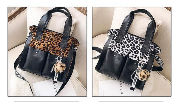 Planet Gates Women's Handbags Famous Fashion Brand Leopard Print Shoulder Bags Ladies Totes Simple Tassel Women Messenger Bag Female