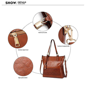 Planet Gates Women's Shoulder Bag Female PU Leather Handbag Women Bags Designer High Quality Hollow Out Large Capacity Tote Bag