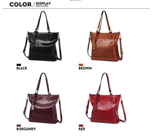 Planet Gates Women's Shoulder Bag Female PU Leather Handbag Women Bags Designer High Quality Hollow Out Large Capacity Tote Bag