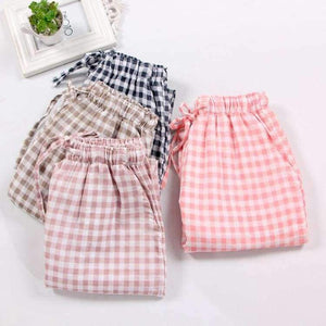 Planet Gates Women's Sleep Bottoms Pajamas Pants Ladies Underwear Trousers Polka Dot Women Lounge Pants Loose Cotton Home Pant E1172