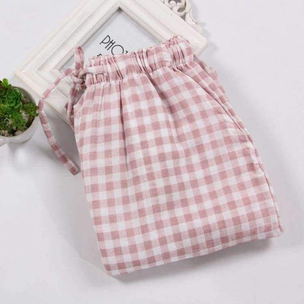 Planet Gates Women's Sleep Bottoms Pajamas Pants Ladies Underwear Trousers Polka Dot Women Lounge Pants Loose Cotton Home Pant E1172