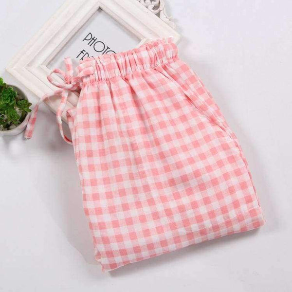 Planet Gates Women's Sleep Bottoms Pajamas Pants Ladies Underwear Trousers Polka Dot Women Lounge Pants Loose Cotton Home Pant E1172