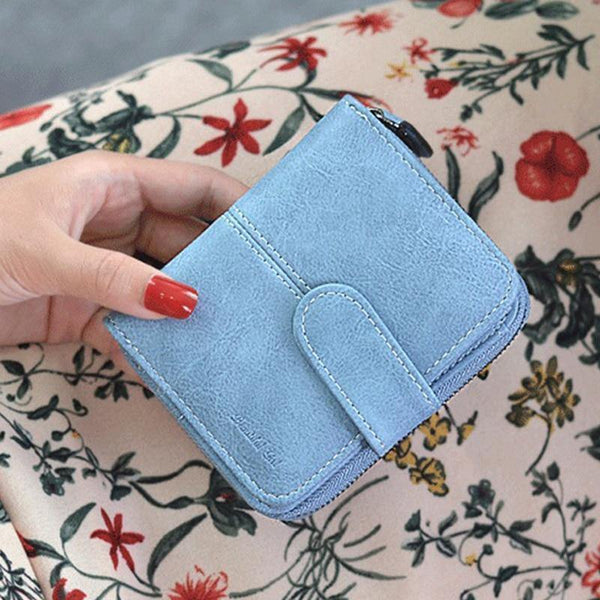 Planet Gates Women's Small Wallet For Credit Card Female Coin Purse Leather Wallet Fashion Short Clutch Lady Solid Mini Purse Women Wallets