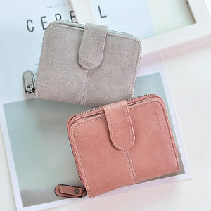 Planet Gates Women's Small Wallet For Credit Card Female Coin Purse Leather Wallet Fashion Short Clutch Lady Solid Mini Purse Women Wallets