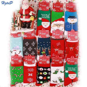 Planet Gates Women's Snowflake Deer Printed Cotton Casual Socks Ladies Female Girl Men 2017 Christmas Gift Hosiery