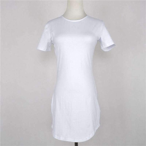 Planet Gates Women's Tops Long Style T shirt Causal Loose Split Solid Woment Tops Summer Ladies Girls T-shirt Tee Women