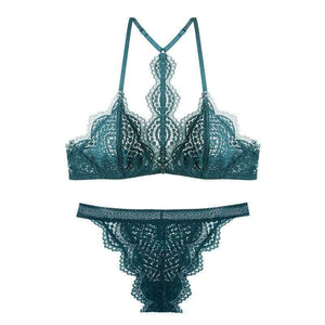 Planet Gates Women's underwear 2018 Women Sexy Lace Lingerie set Front Closure brassiere Fashion Women thin bralette lounge bra set