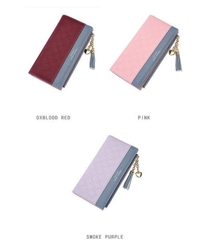 Planet Gates Women's Wallet Ladies Leather PU Purses Hasp Clutch Long Zipper Phone Holder  Female Wallets Tassel Coin Pocket Card Money