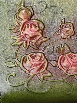 Planet Gates Women's wallet Retro flowers female long zipper wallets real genuine leather handbag card holder coins purses phone bag