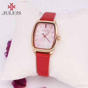 Planet Gates Women's Watch Japan Quartz Hours Fashion Wave-like Clock Leather Bracelet Modern Classic Girl Birthday Gift Julius Box