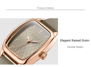 Planet Gates Women's Watch Japan Quartz Hours Fashion Wave-like Clock Leather Bracelet Modern Classic Girl Birthday Gift Julius Box