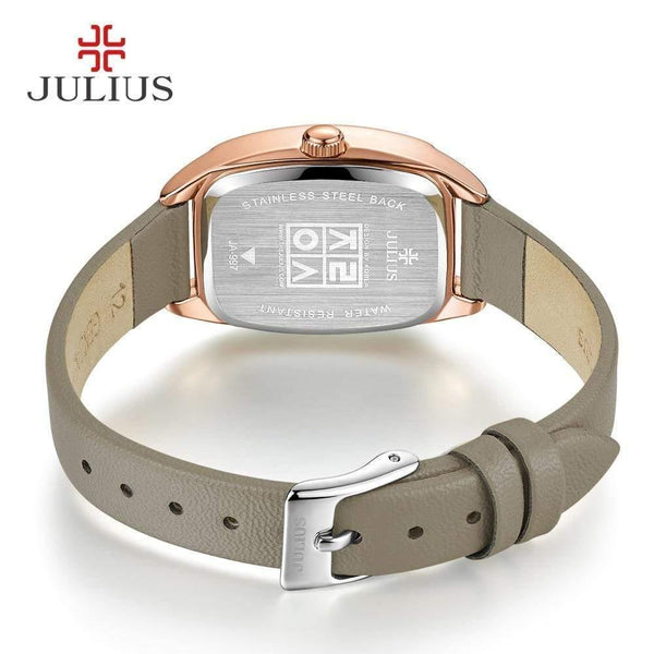 Planet Gates Women's Watch Japan Quartz Hours Fashion Wave-like Clock Leather Bracelet Modern Classic Girl Birthday Gift Julius Box